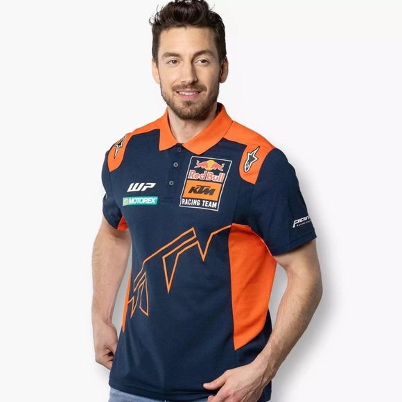 Red Bull/KTM Other - KTM Red Bull Team Racing Polo Blue Orange Men's Size 2XL NEW